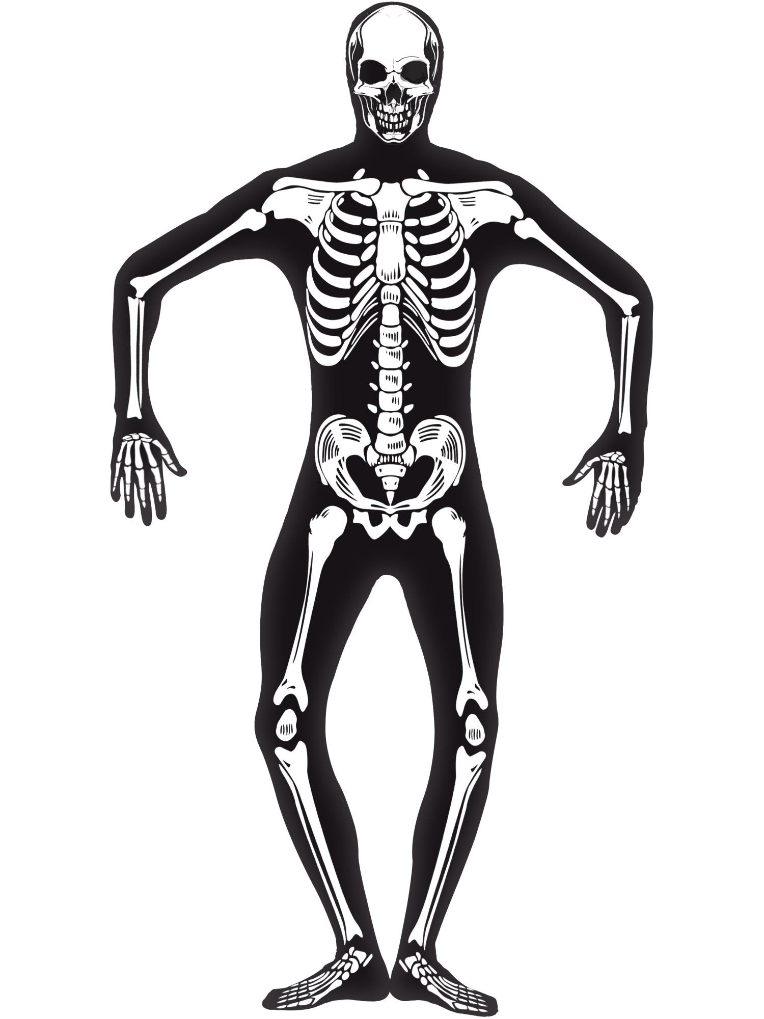 Smiffys Skeleton Second Skin Costume disfraz de esqueleto adulto