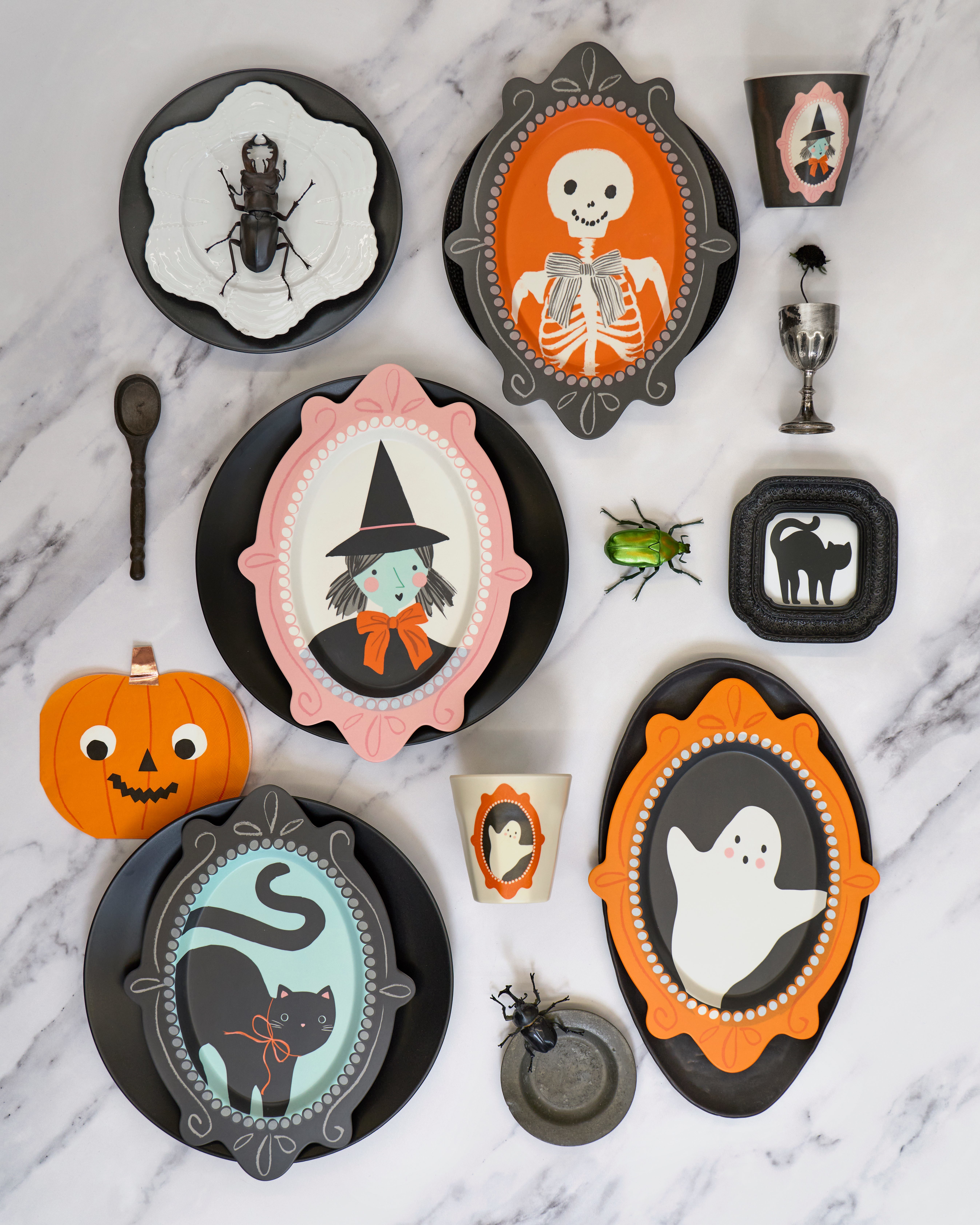 Meri Meri Halloween Portrait Reusable Plates